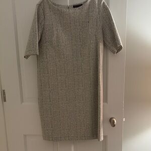 Banana Republic Textured Gray Midi Dress